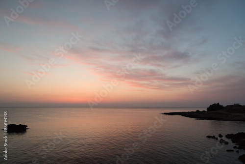 Rocky sea coast right before sunrise © JonikFoto.pl