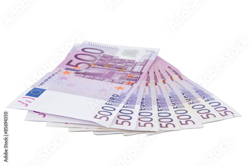 Five hundred Euro bills