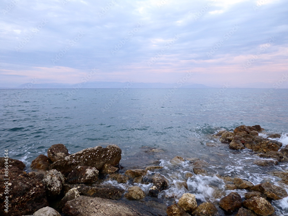 Seascape in the evening time Seascape in the evening time
