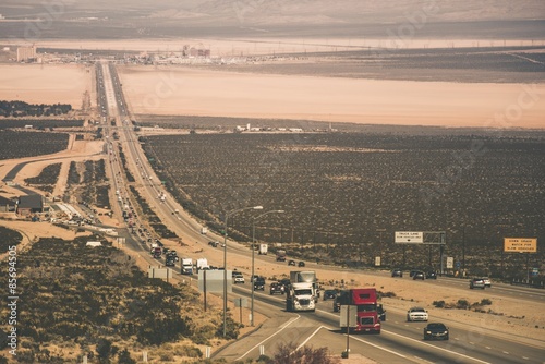Canvas Print Nevada California Highway
