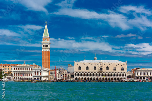 View from the sea to Venice in summer day, Italia