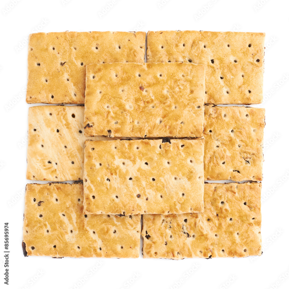 Surface covered with cracker cookies Surface covered with cracker cookies