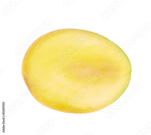 Mango fruit in cross section