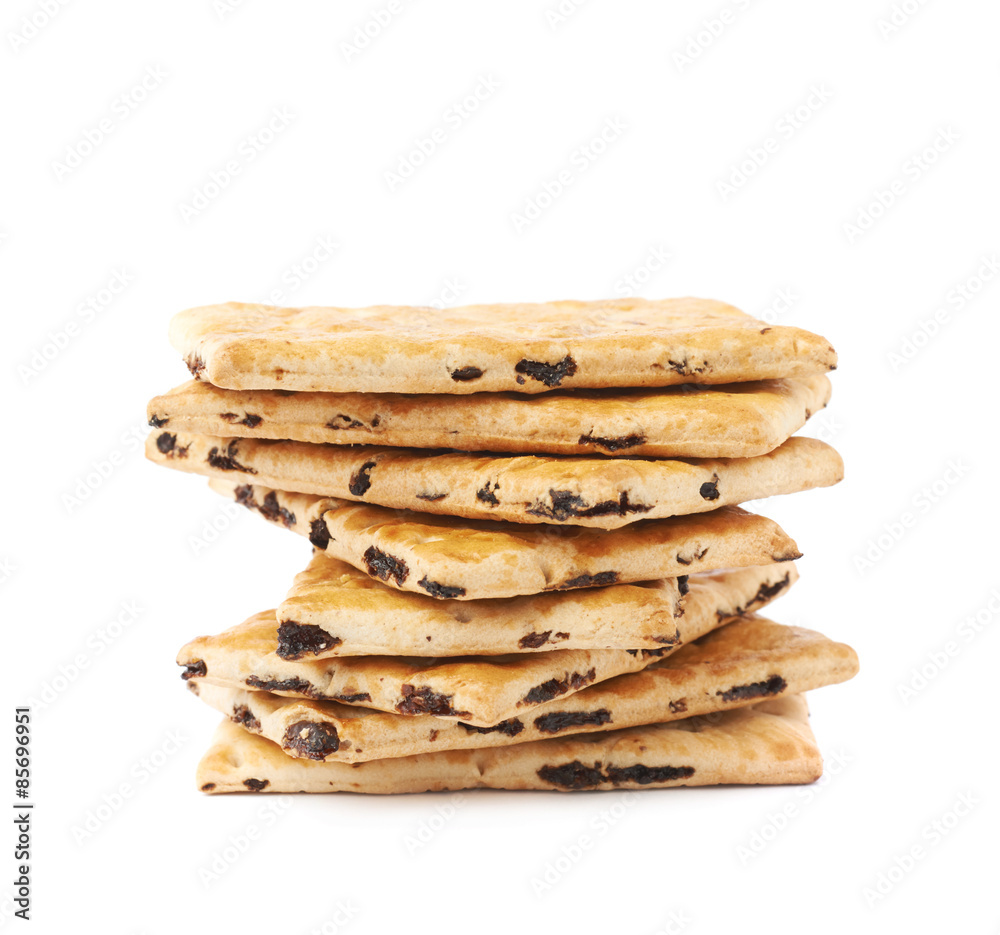 Twisted stack of cookies isolated Twisted stack of cookies isolated
