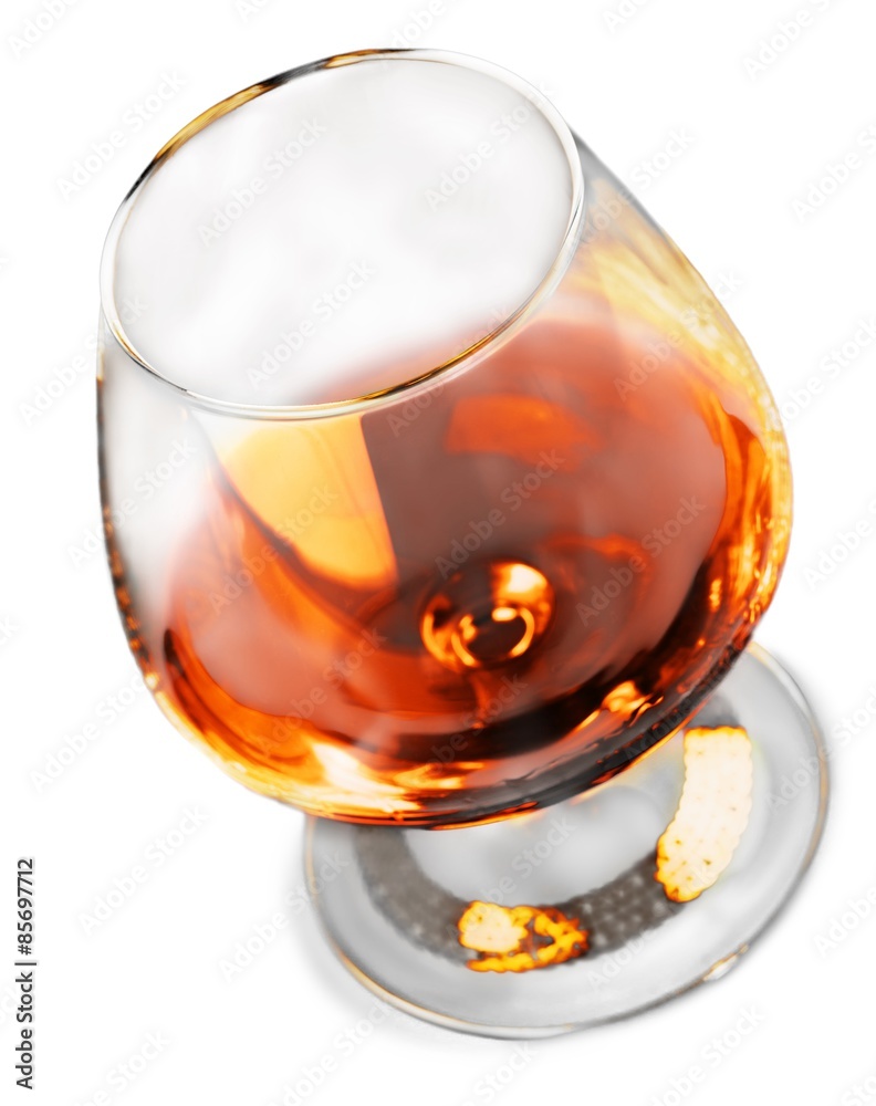 Cognac, snifter, splash. Cognac, snifter, splash.