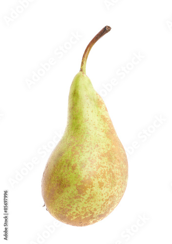 Green pear fruit isolated
