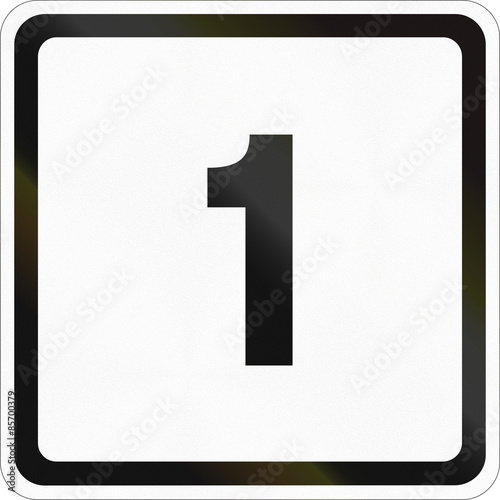 Free Download Icelandic direction road sign: Road number 1 - GFXLoad