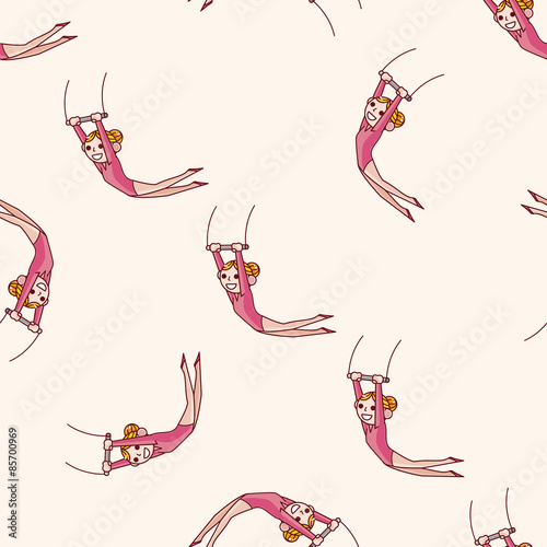 circus juggler , cartoon seamless pattern background