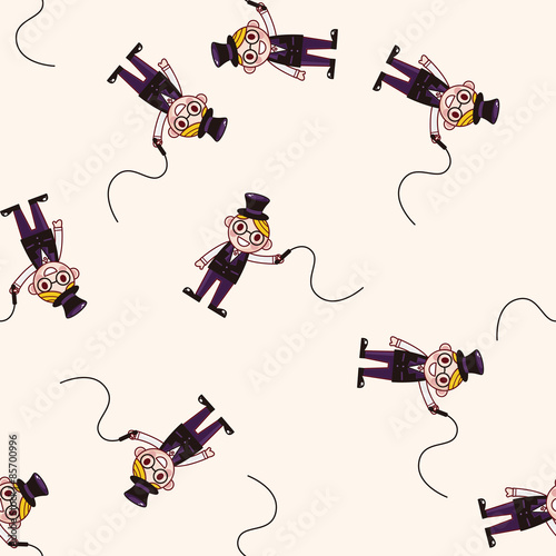 circus tamer , cartoon seamless pattern background