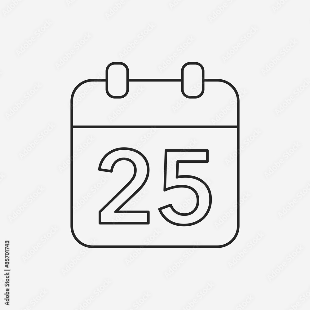 Christmas calendar line icon Christmas calendar line icon