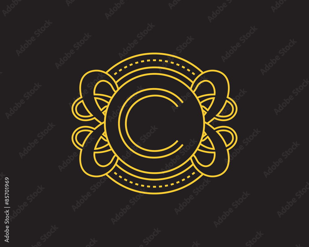 Fototapeta premium C Monogram Luxurious Royal Elegant Logo