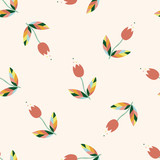 flower , cartoon seamless pattern background