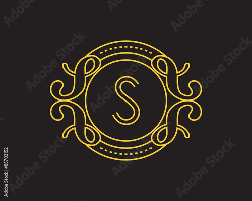 S Monogram Luxurious Royal Elegant Logo