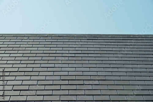 horizontal picture of slates on a roof