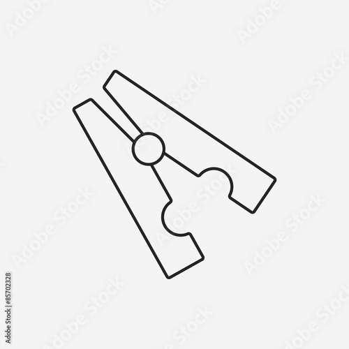 Clothespin line icon