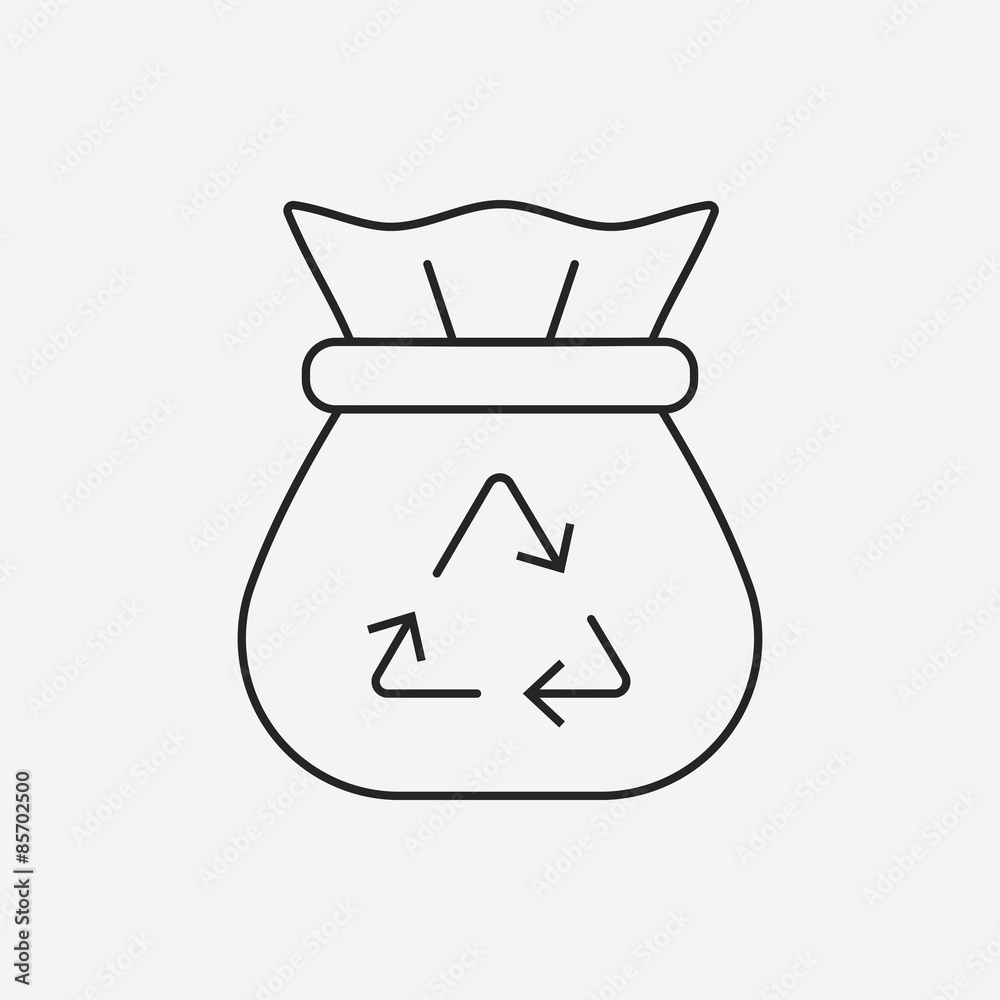 Environmental protection concept recycled garbage line icon Environmental protection concept recycled garbage line icon