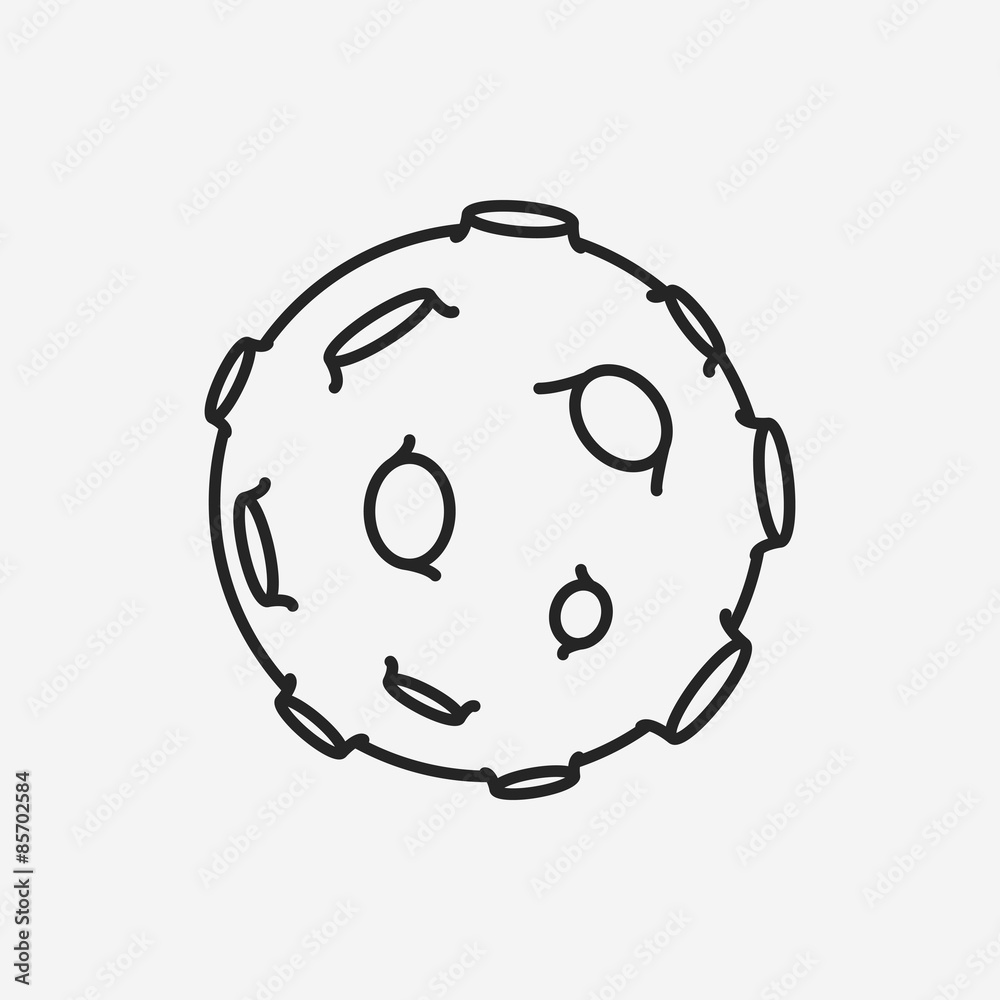 Space planet line icon Space planet line icon