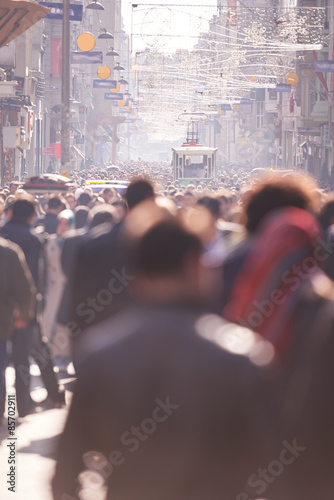 people crowd walking on street