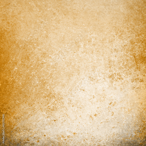 shiny gold orange background paper with warm orange border color and distressed vintage texture 
