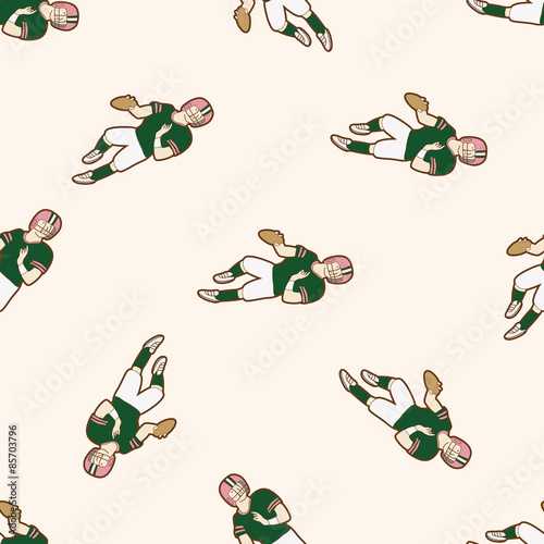 football player , cartoon seamless pattern background