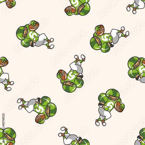 football player , cartoon seamless pattern background