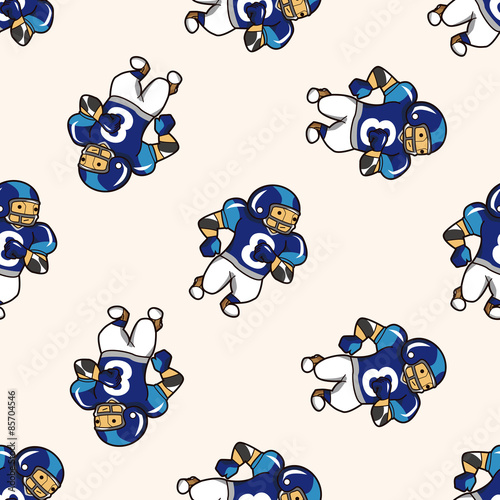 football player , cartoon seamless pattern background
