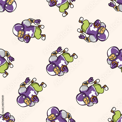 football player , cartoon seamless pattern background
