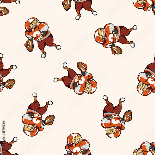 football player , cartoon seamless pattern background