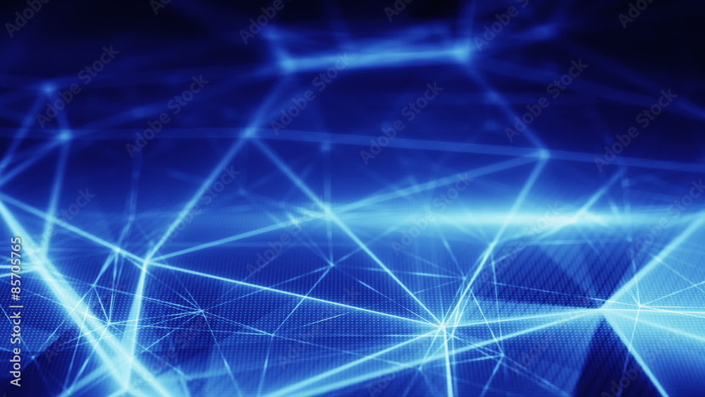 blue glow web shallow DOF seamless loop
