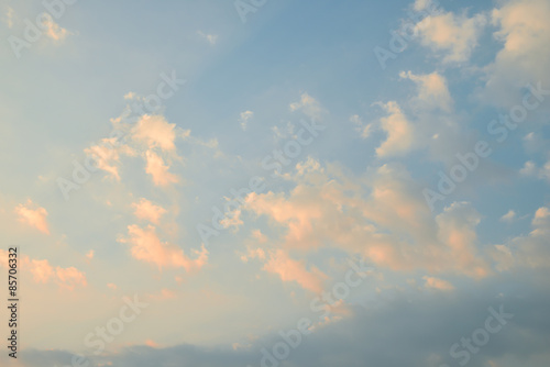 Fototapeta Naklejka Na Ścianę i Meble -  sunset sky with clouds  and golden light