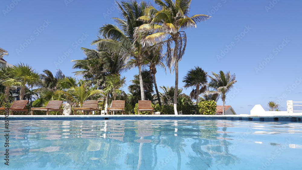 Blue Colors of Tropics, Cancun, Mexico