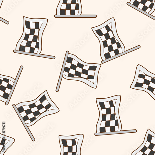 racing flags , cartoon seamless pattern background