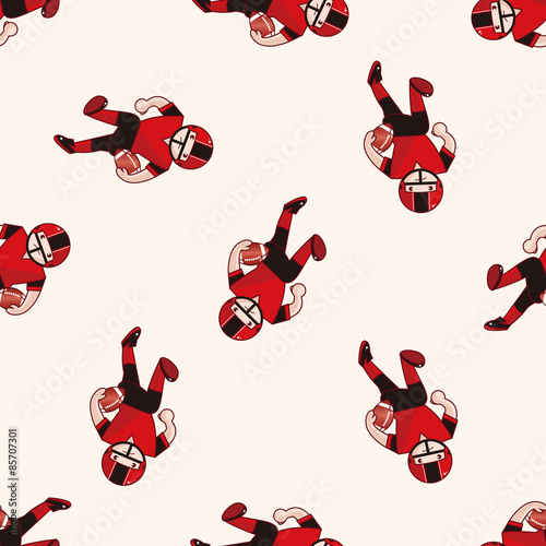 football player , cartoon seamless pattern background