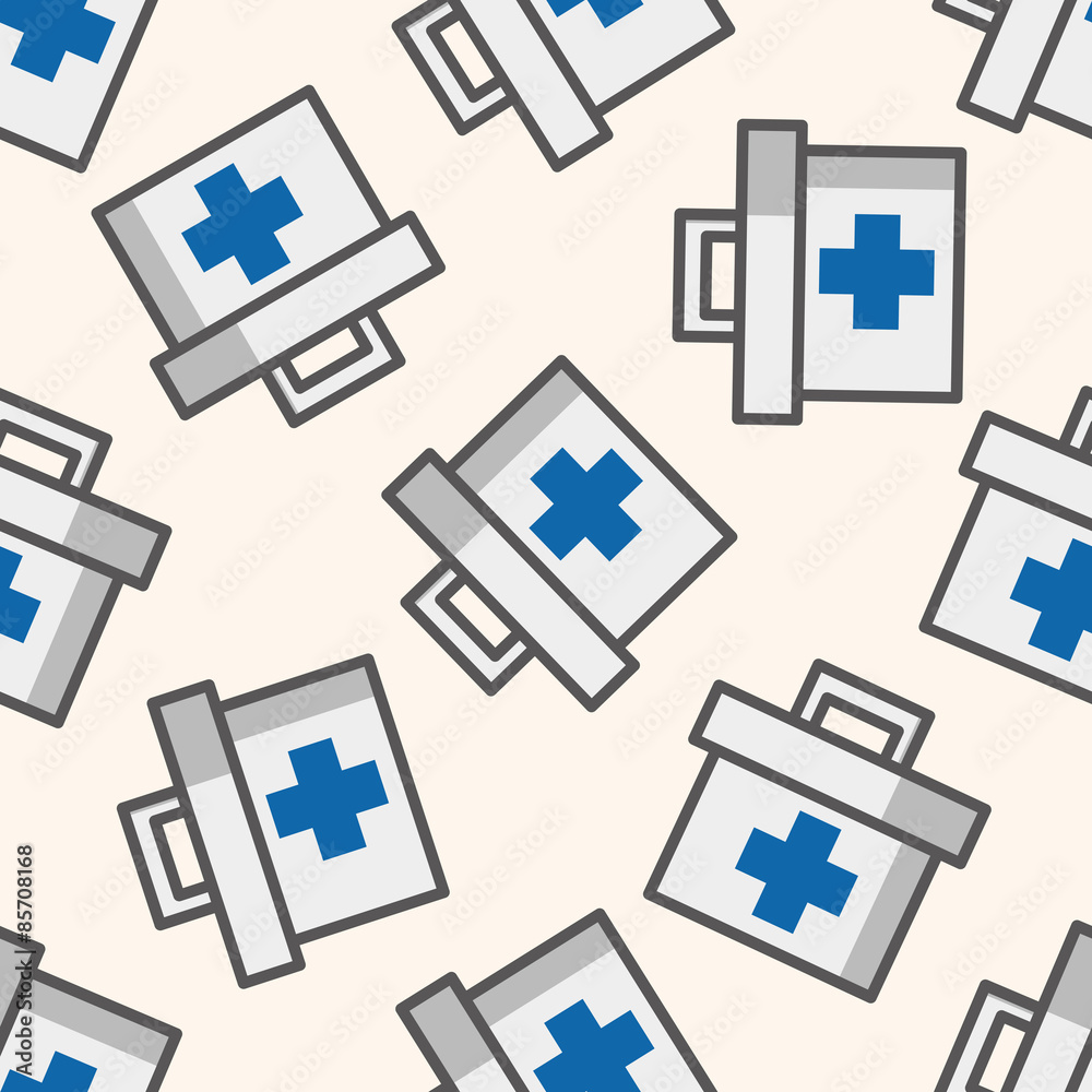 Medicine box , cartoon seamless pattern background