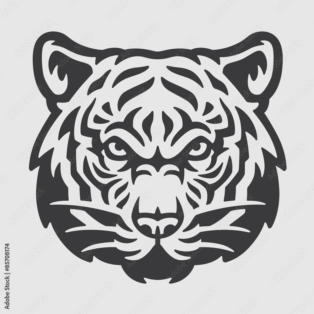 Tiger Head Logo Mascot Emblem