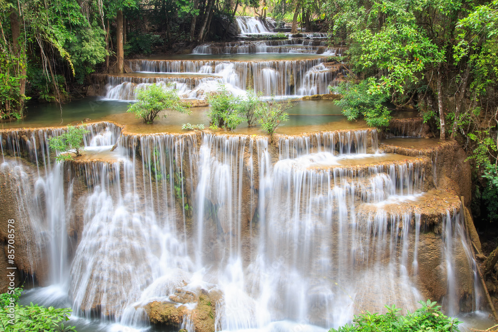 Huai Mae Khamin waterfall in deep forest, Thailand Huai Mae Khamin waterfall in deep forest, Thailand