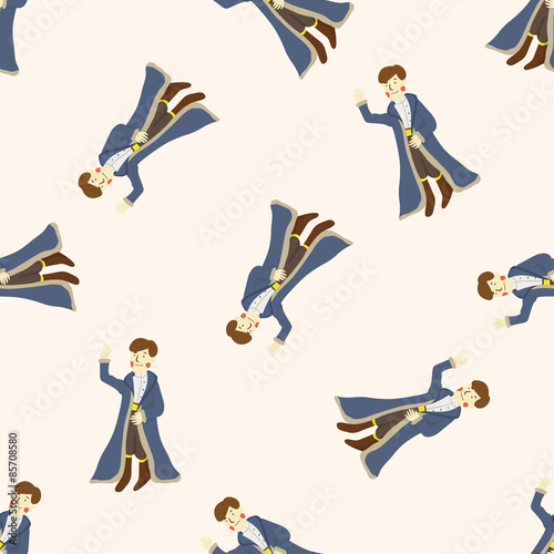 Royal theme prince , cartoon seamless pattern background