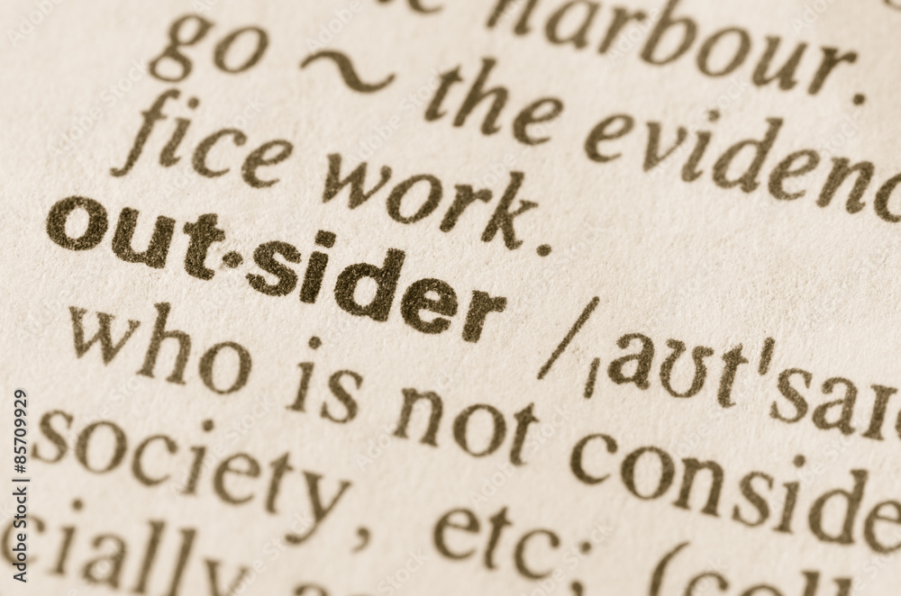 Dictionary definition of word outsider