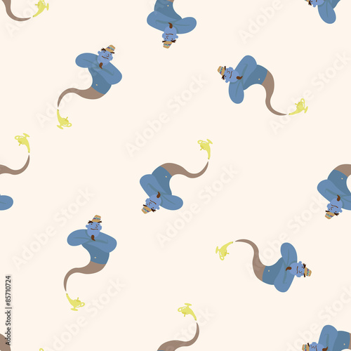 Aladdin Genie , cartoon seamless pattern background