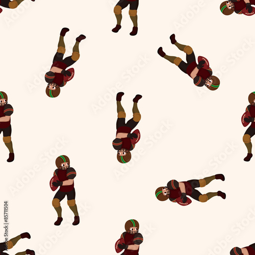 football player , cartoon seamless pattern background