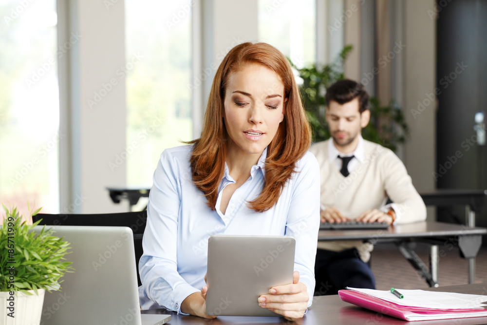 Attractive woman at work Attractive woman at work