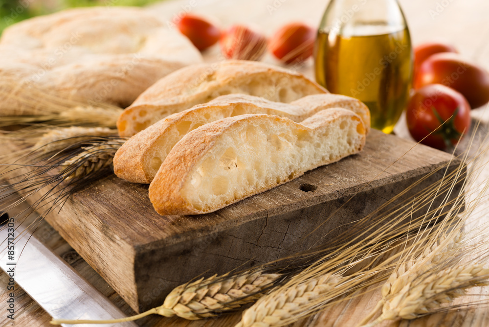 Fette di pane fresco italiano Stock Photo