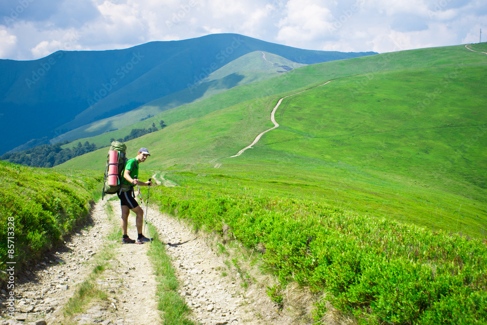 Obraz premium Hiking in the mountains