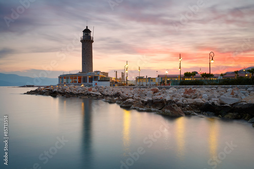 Lighthouse in Patras, Greece.