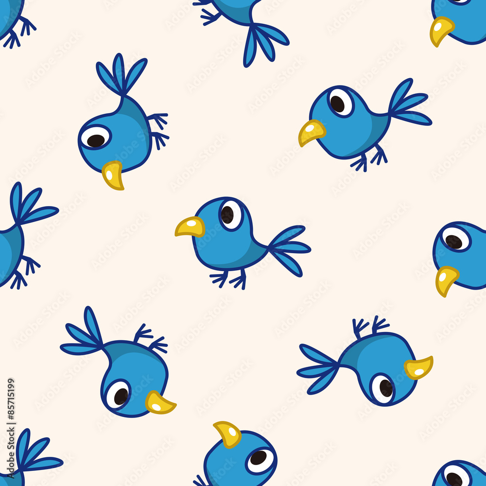 Fototapeta premium bird cartoon , cartoon seamless pattern background