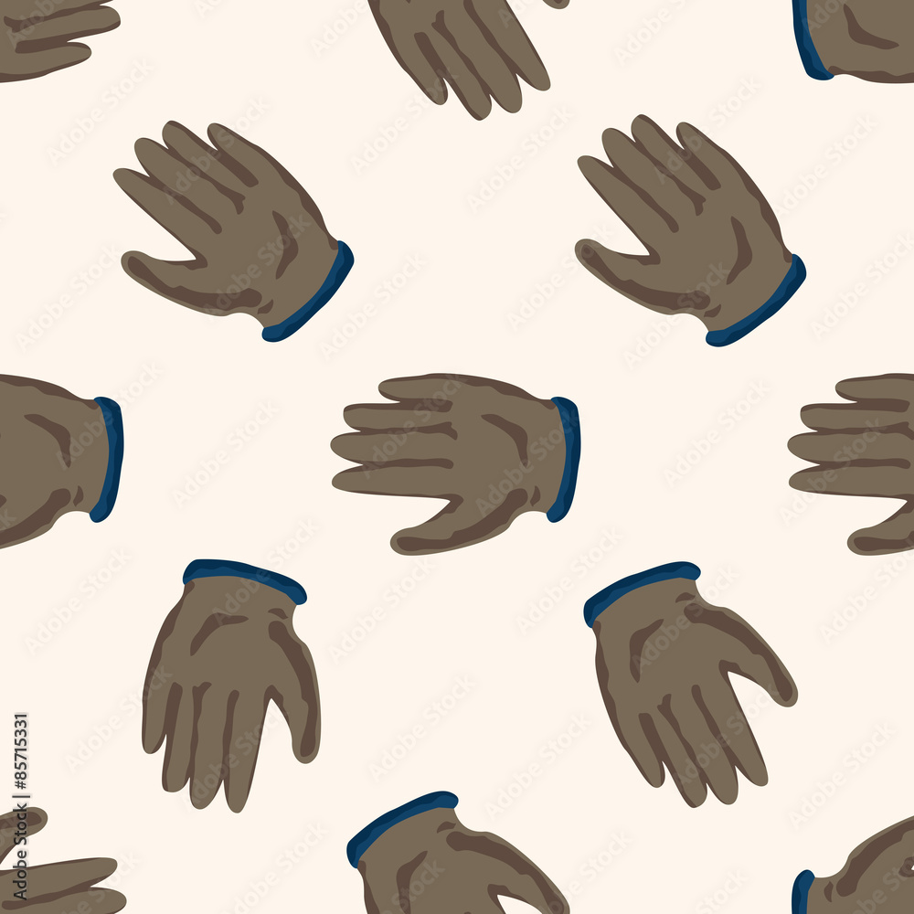 Obraz premium Working gloves , cartoon seamless pattern background
