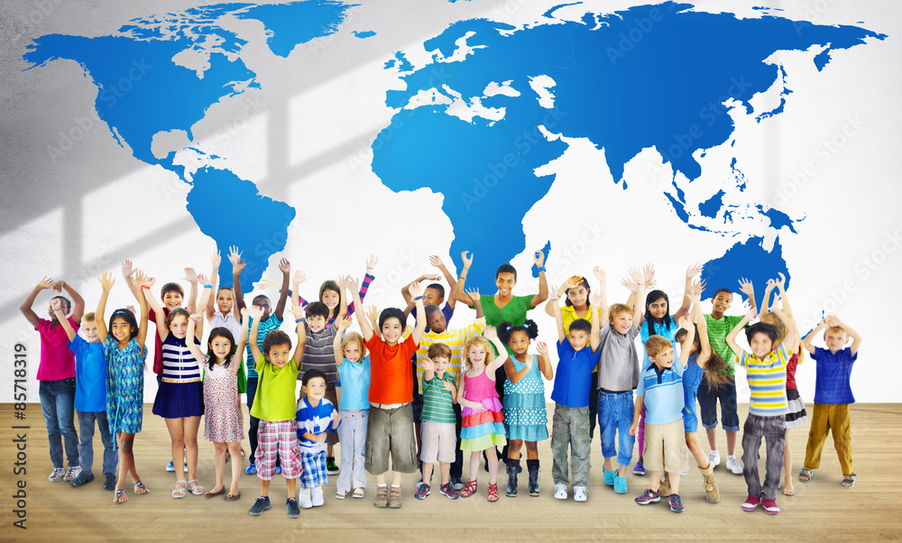 Obraz premium Global Globalization World Map Environmental Concept