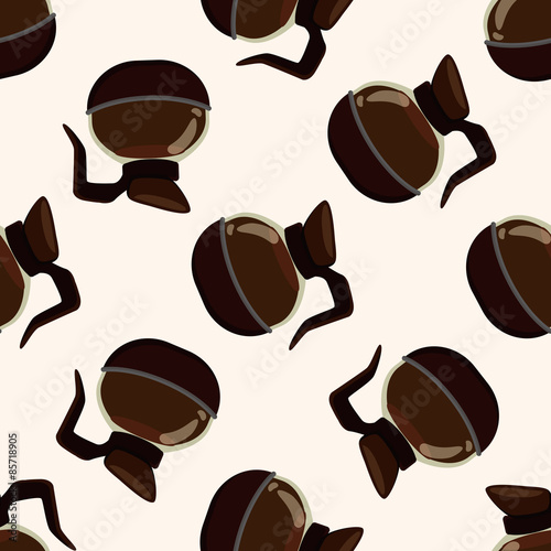 coffee kettle , cartoon seamless pattern background