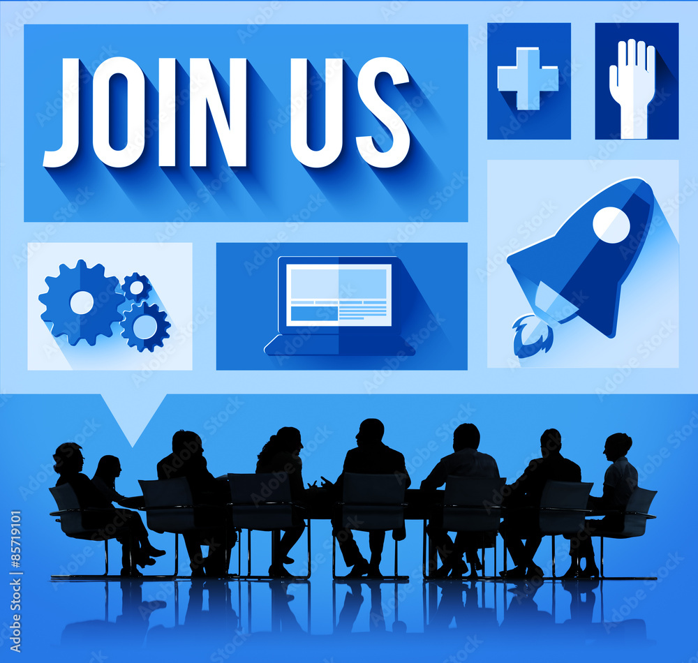 Join Us Member Corporate Support Team Unity Concept Join Us Member Corporate Support Team Unity Concept