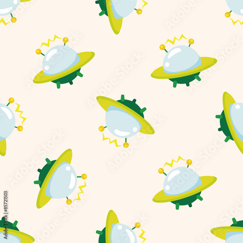 Space ufo , cartoon seamless pattern background